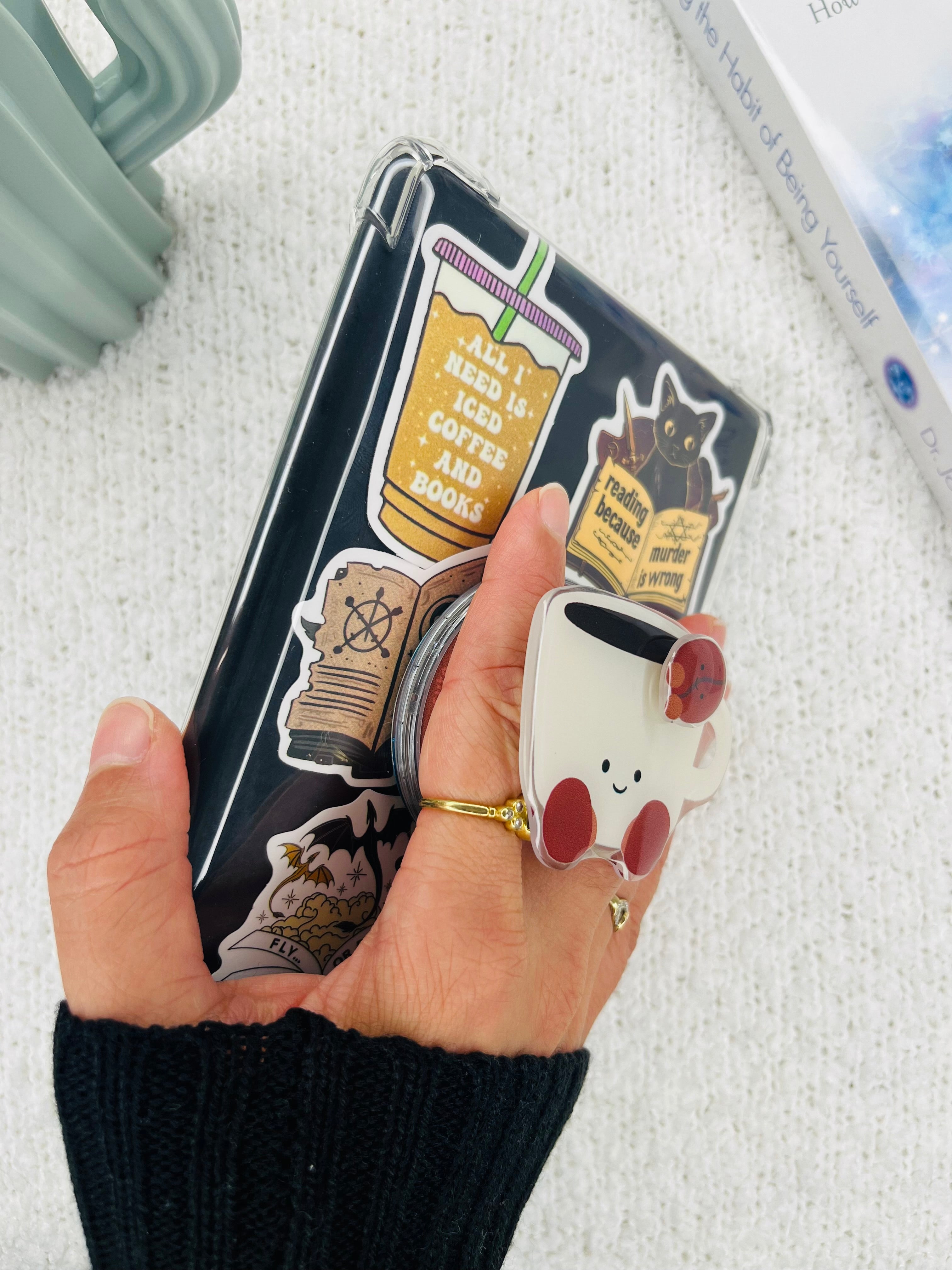 Coffee Cup Kindle Grip