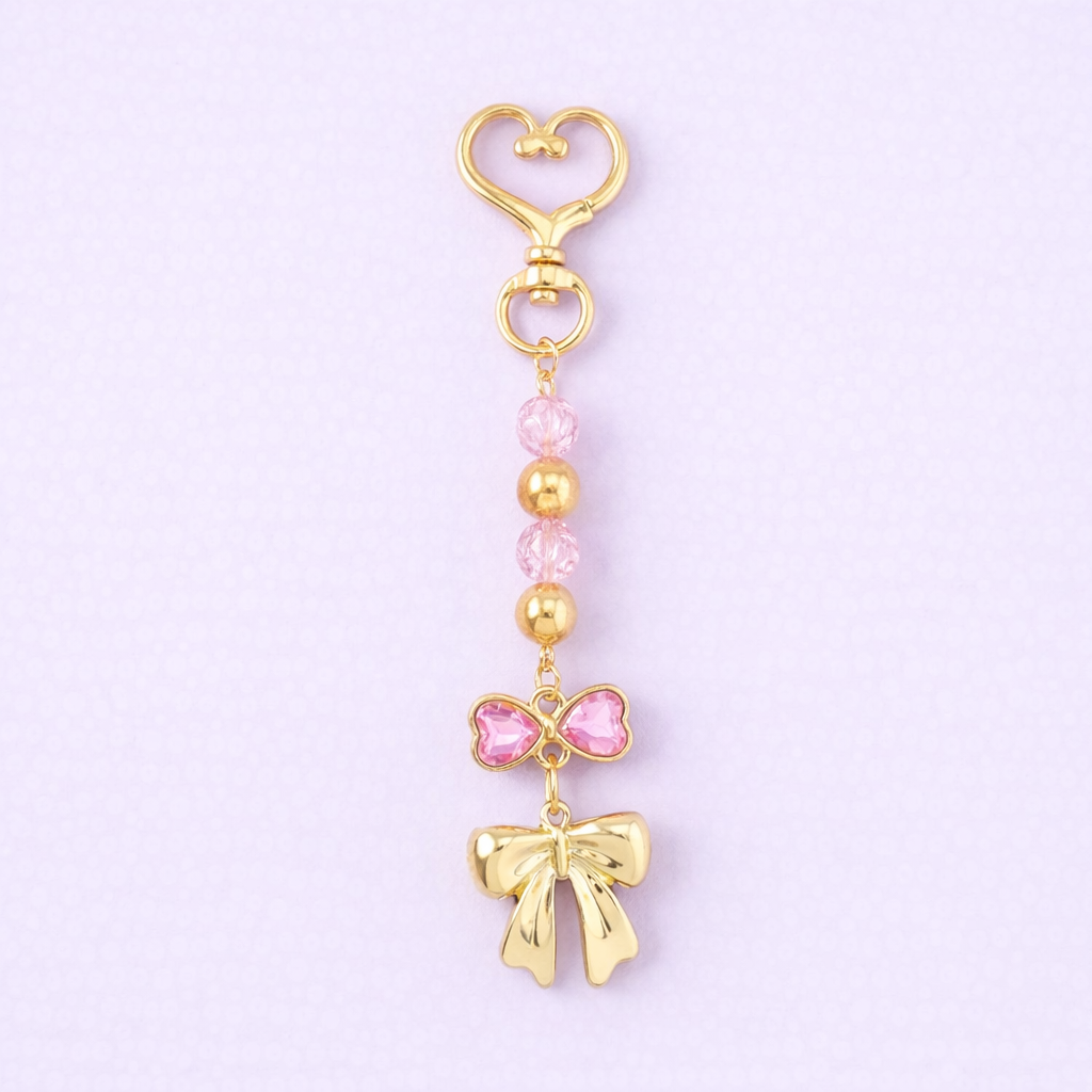 Pink Whisper Heart Charm