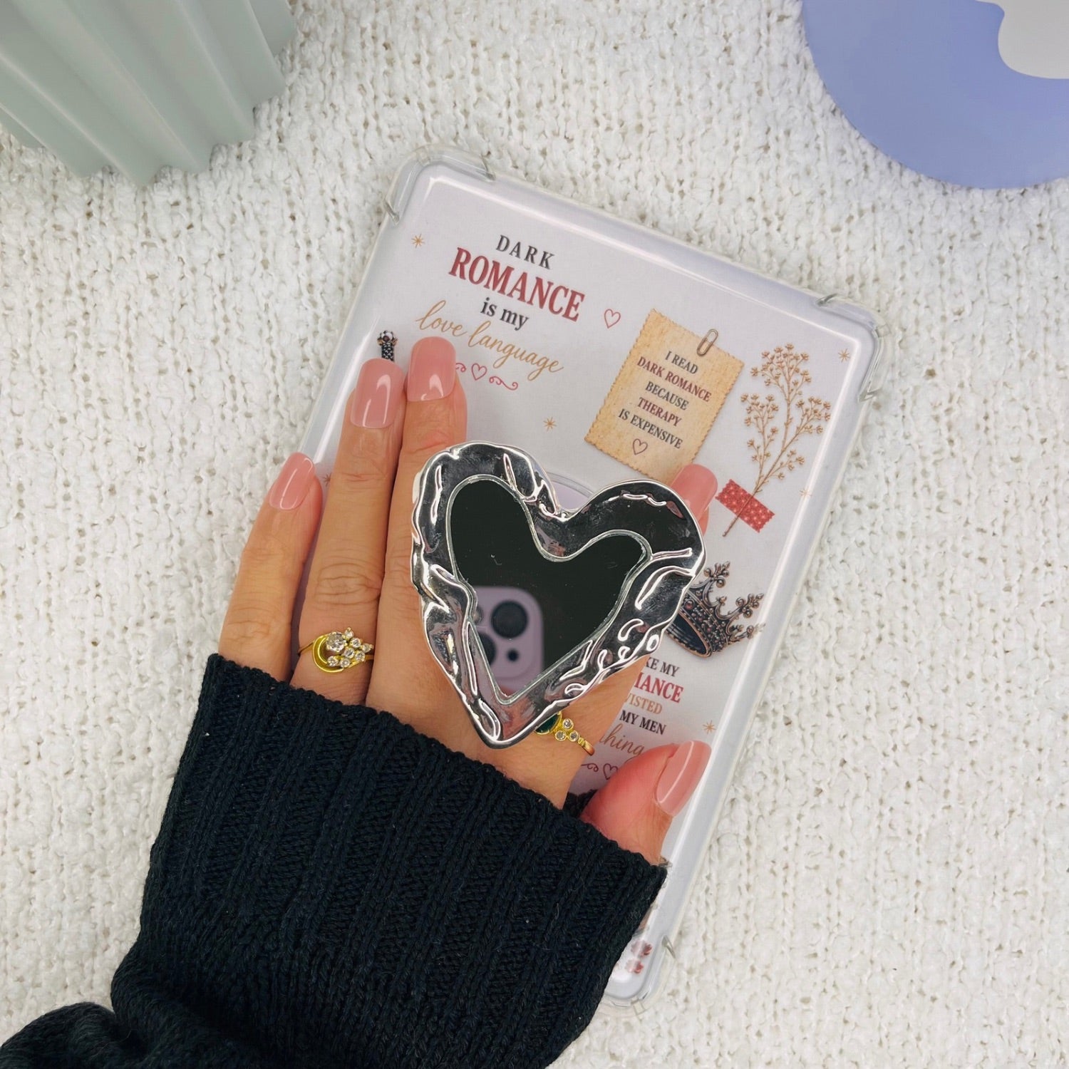 Melting Mirror Heart Kindle Grip