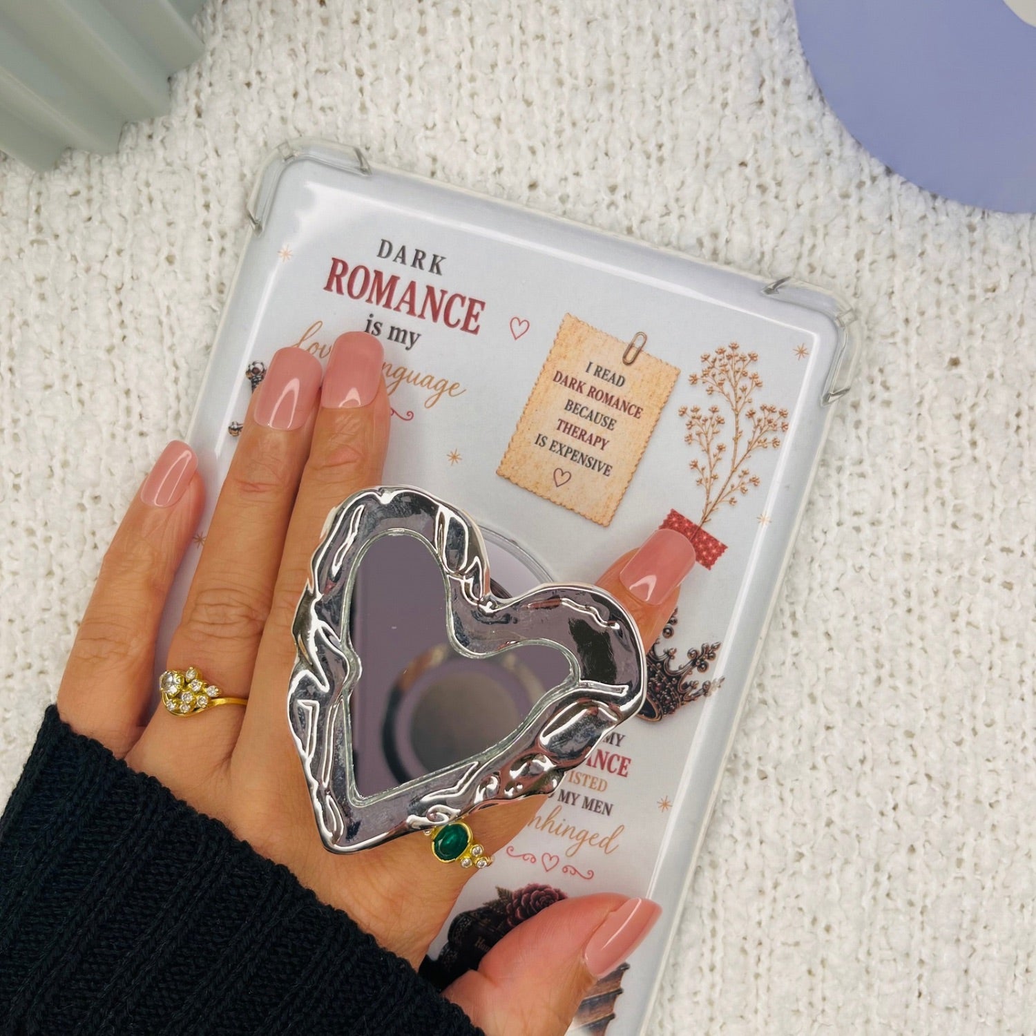 Melting Mirror Heart Kindle Grip