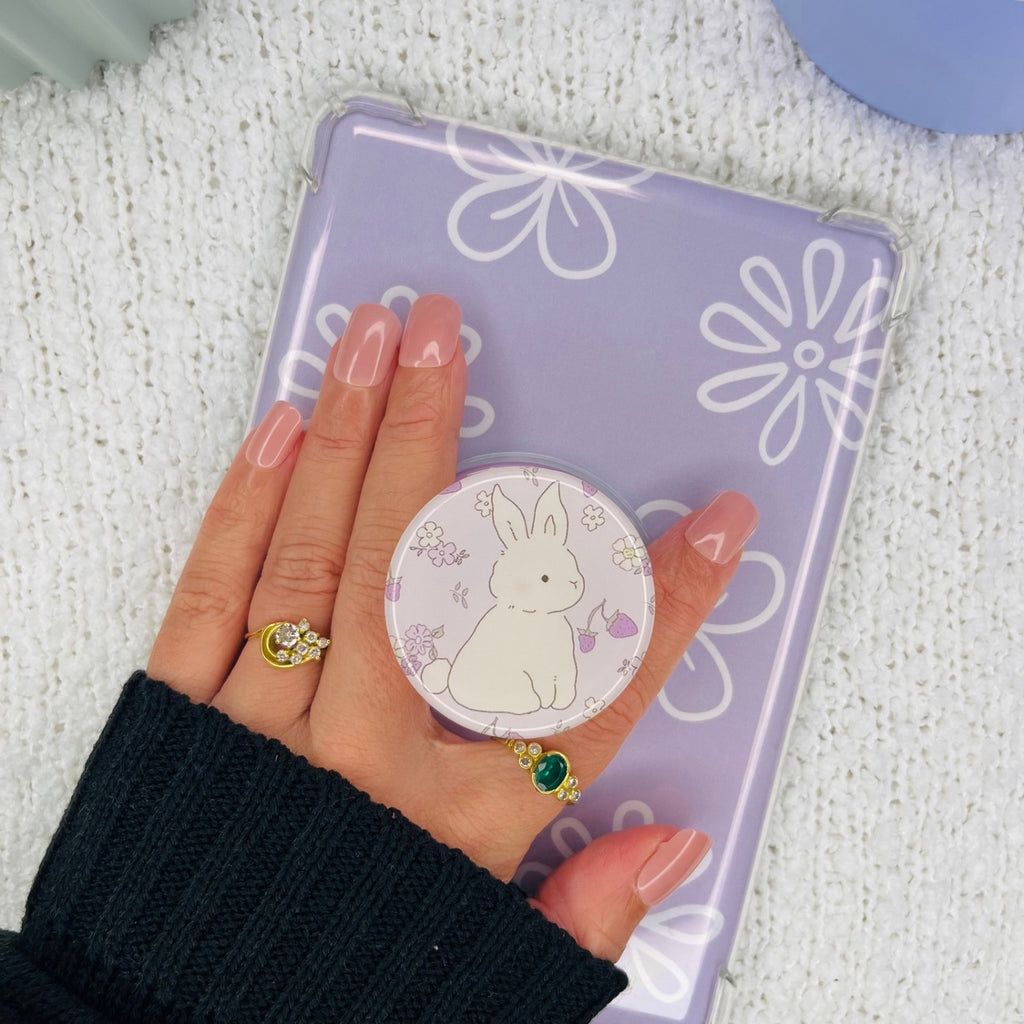 Rosy Bunny Kindle Grip