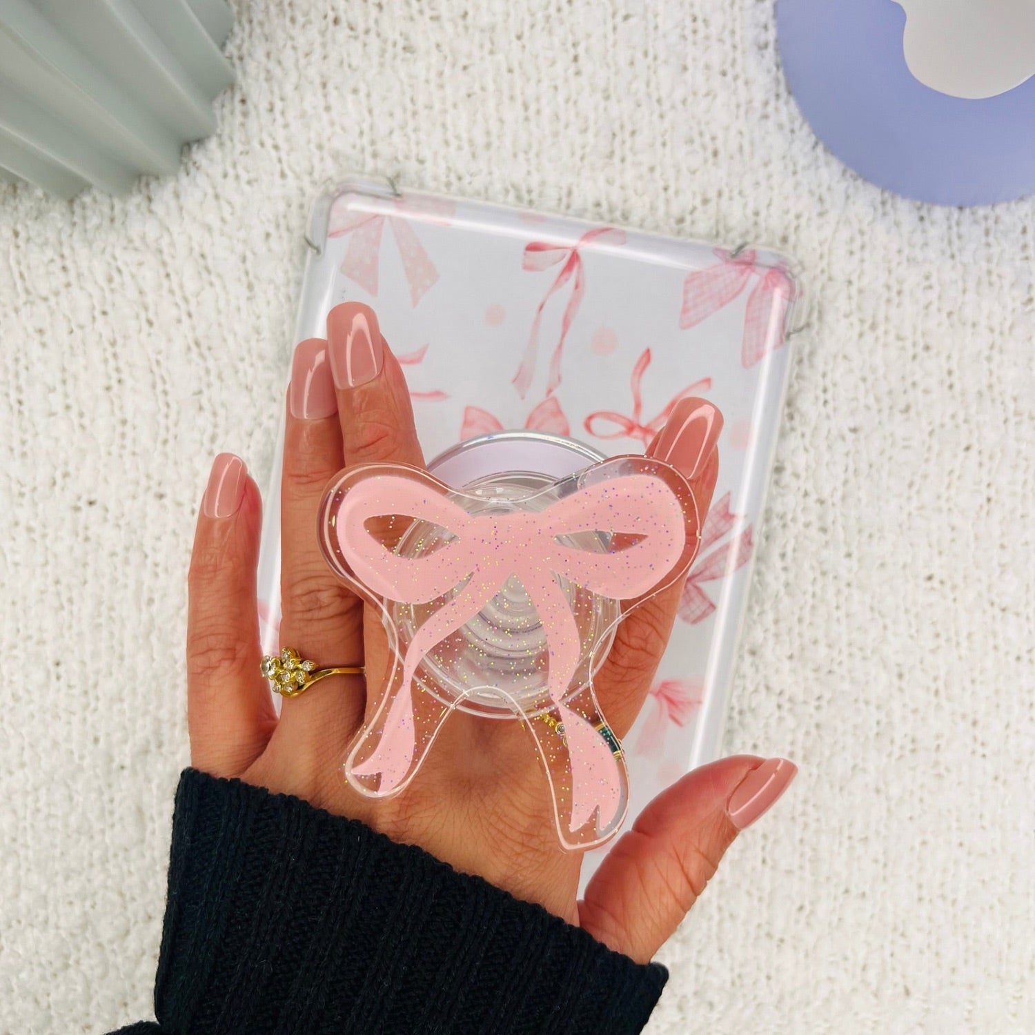 Pink Ribbon Kindle Grip