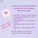 Sweetheart Kindle Insert | Printable PDF