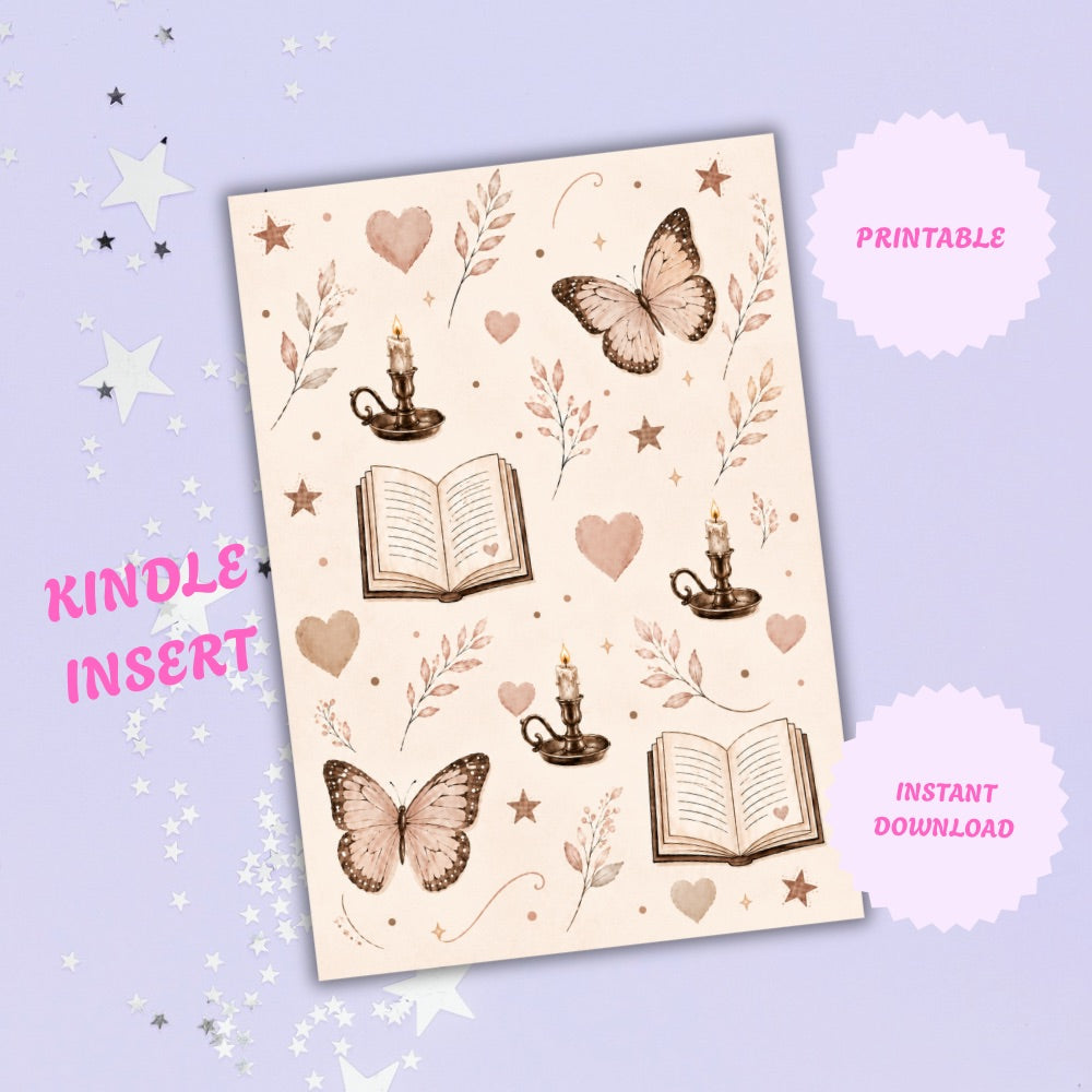 Vintage Kindle Insert | Printable PDF