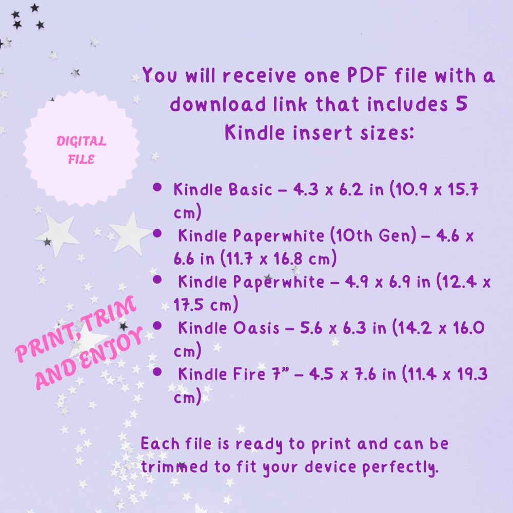 Vintage Kindle Insert | Printable PDF