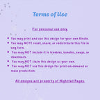 Blue Bow Kindle Insert | Printable PDF