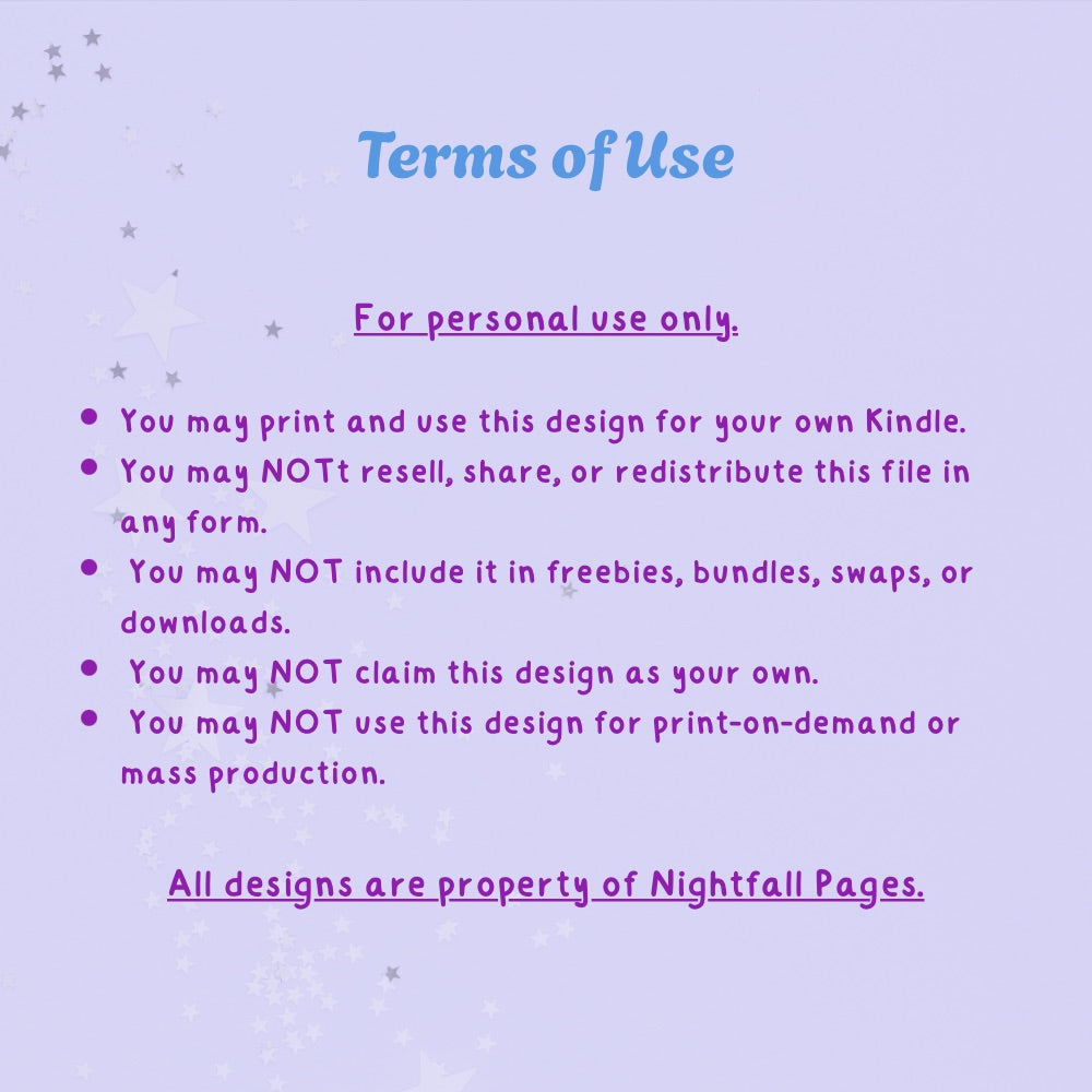 Blue Bow Kindle Insert | Printable PDF