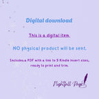Blue Bow Kindle Insert | Printable PDF