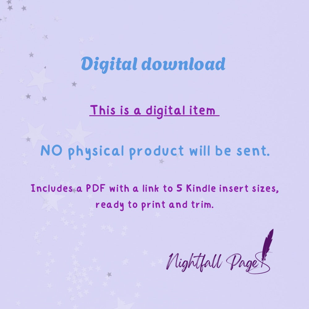 Blue Bow Kindle Insert | Printable PDF