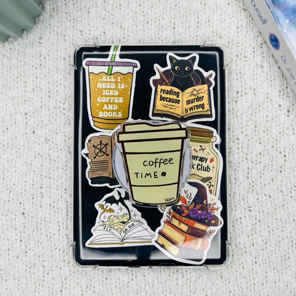 Coffee Time Kindle Grip