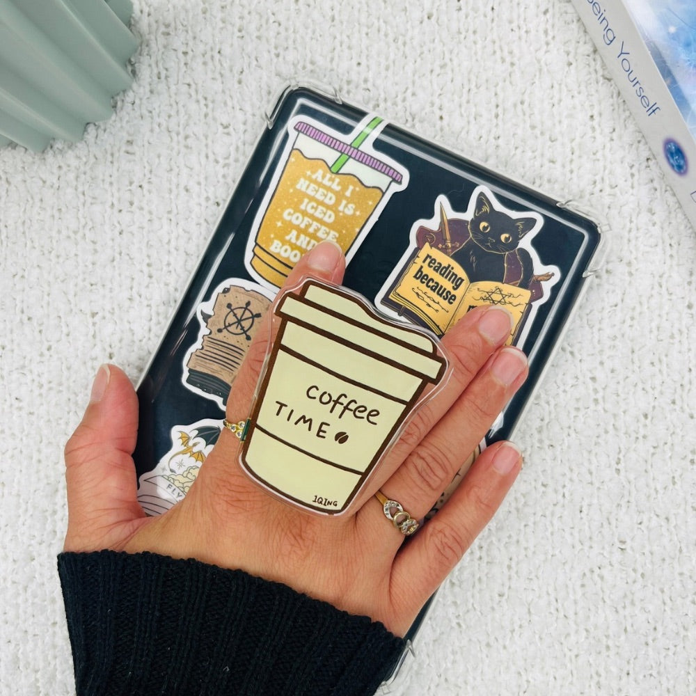 Coffee Time Kindle Grip