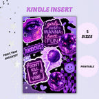 Purple Glitter Kindle Insert | Printable PDF