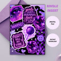 Purple Glitter Kindle Insert | Printable PDF