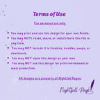 Purple Glitter Kindle Insert | Printable PDF