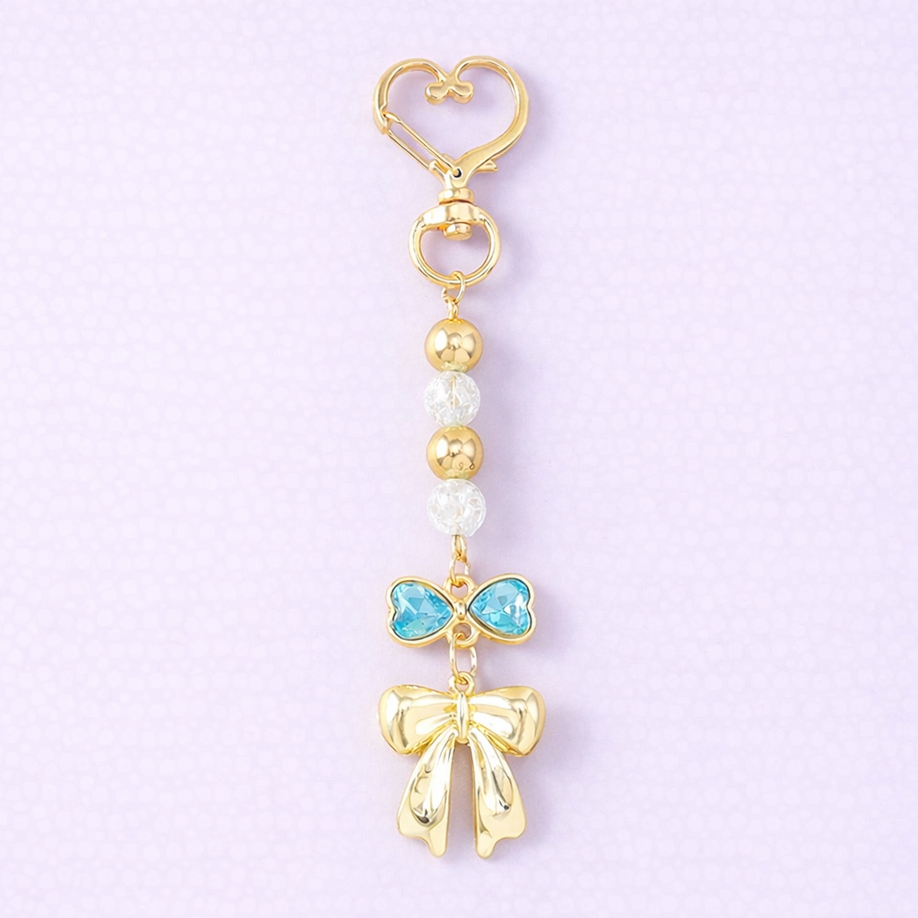 Blue Whisper Heart Charm