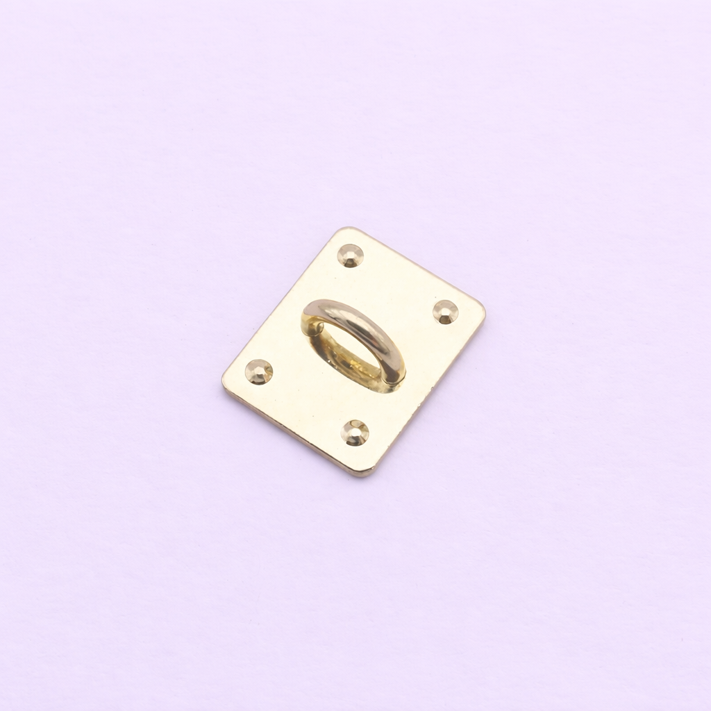 Gold Rectangle Charm Holder - 5 Pieces