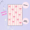 Pink Bow Kindle Insert | Printable PDF