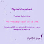 Pink Bow Kindle Insert | Printable PDF