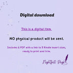 Dark Romance Kindle Insert | Printable PDF