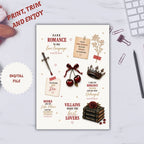 Dark Romance Kindle Insert | Printable PDF
