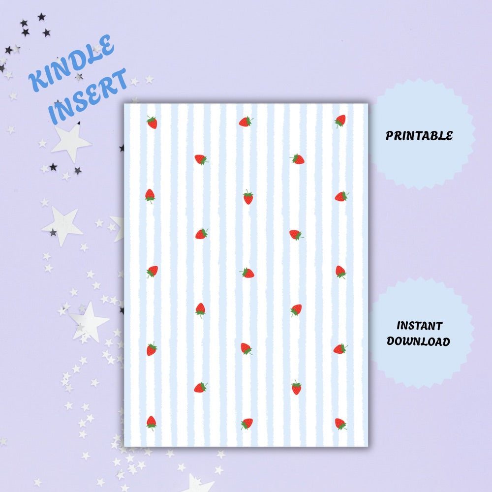Strawberry Kindle Insert | Printable PDF