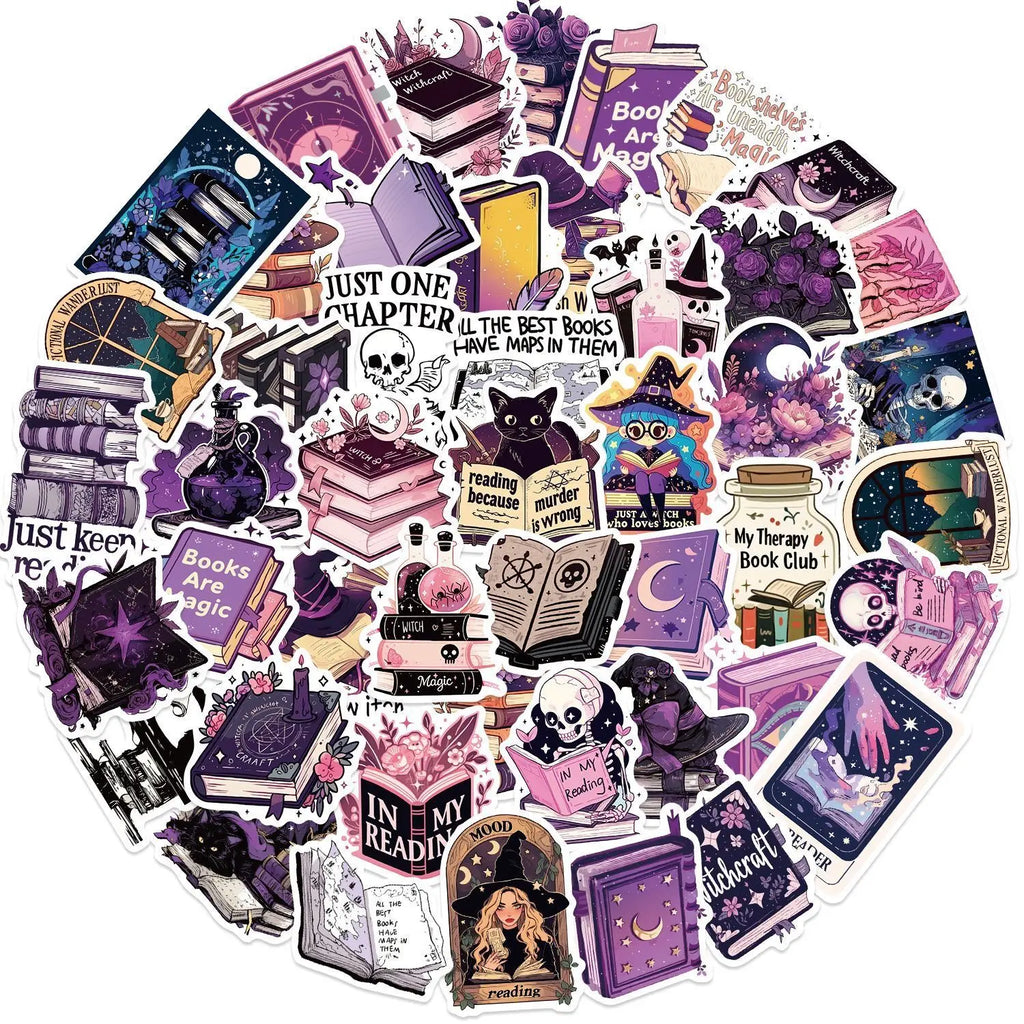 Midnight Purple Bookish Stickers