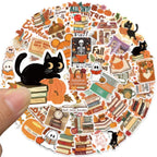Orange Vibes Bookish Stickers