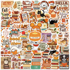 Orange Vibes Bookish Stickers