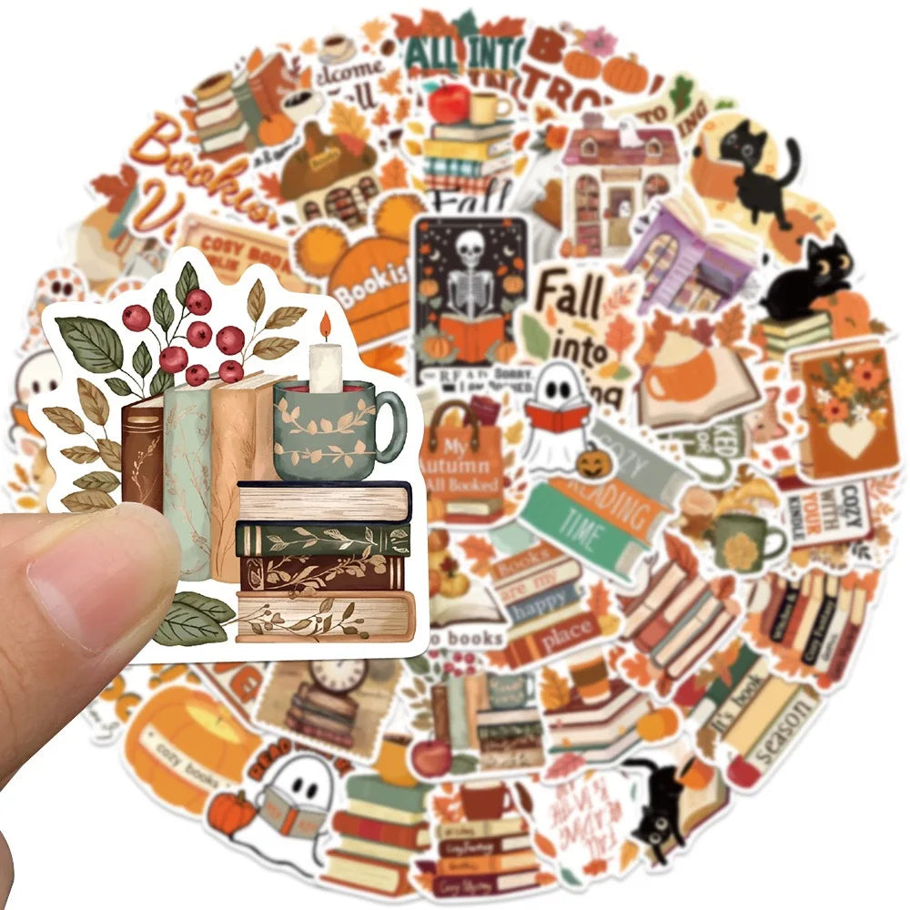 Orange Vibes Bookish Stickers