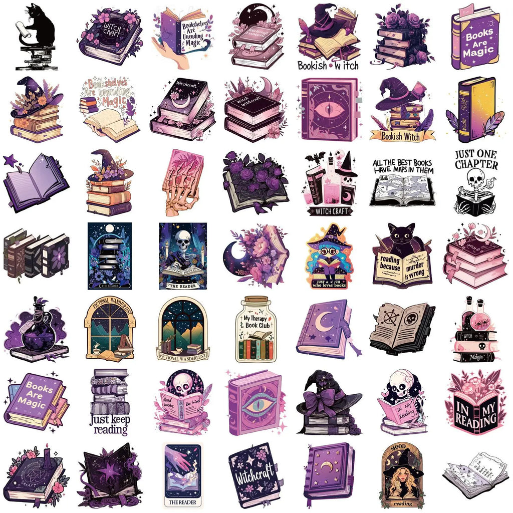 Midnight Purple Bookish Stickers