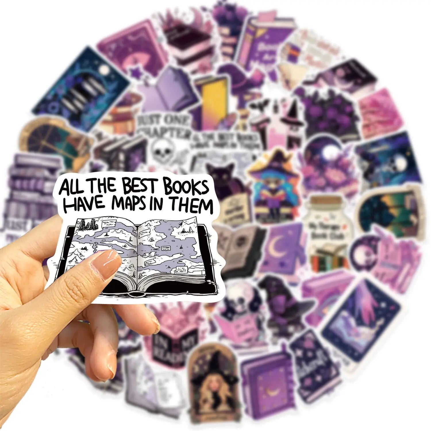 Midnight Purple Bookish Stickers