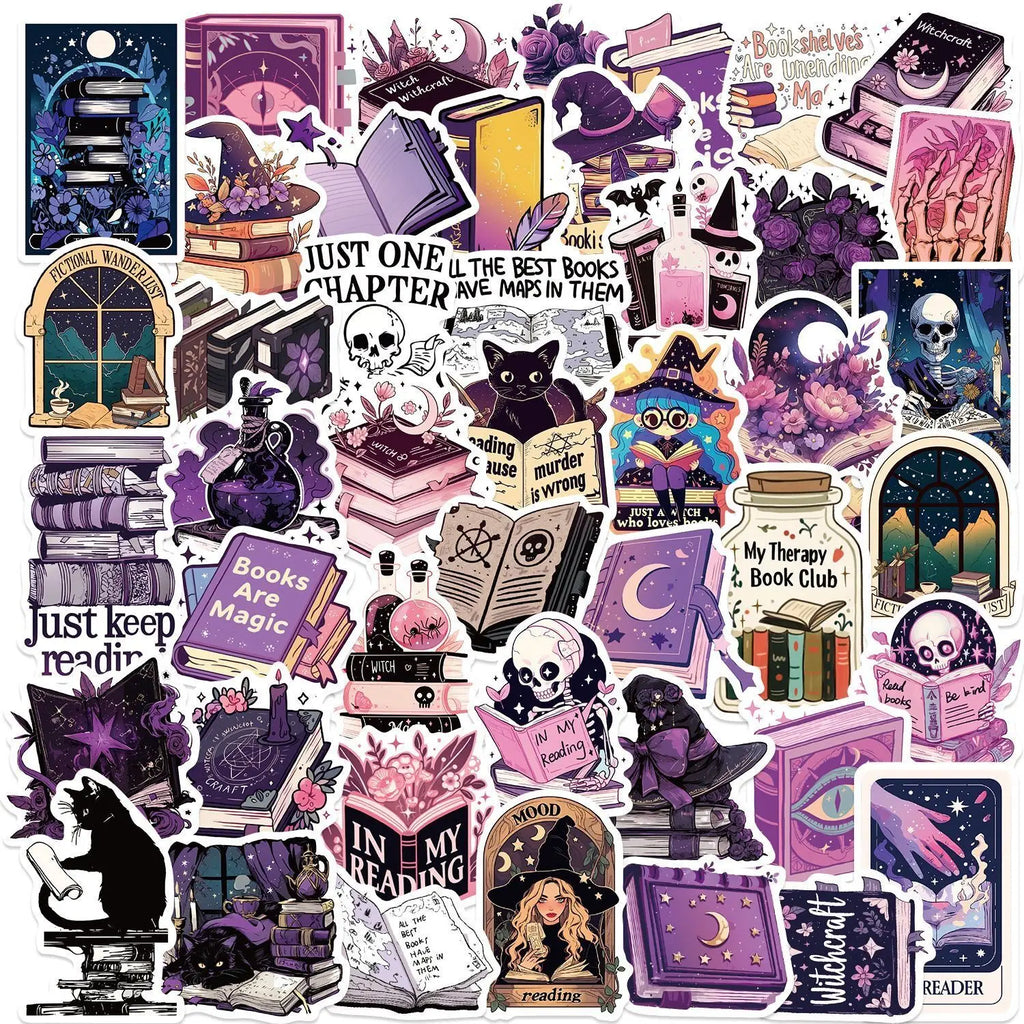 Midnight Purple Bookish Stickers