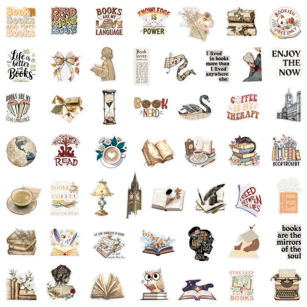 Vintage Bookish Stickers