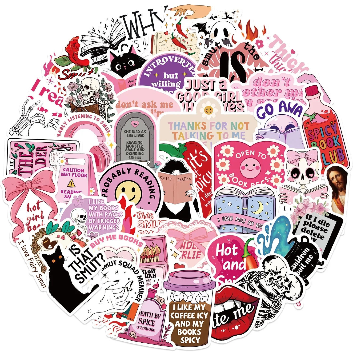 Spicy Bookish Stickers